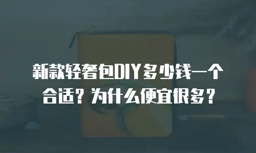 新款轻奢包DIY多少钱一个合适？为什么便宜很多？