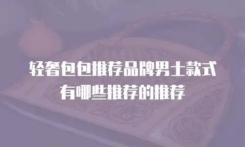 轻奢包包推荐品牌男士款式有哪些推荐的推荐