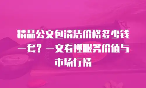 精品公文包清洁价格多少钱一套？一文看懂服务价值与市场行情