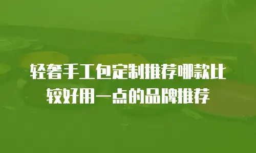 轻奢手工包定制推荐哪款比较好用一点的品牌推荐