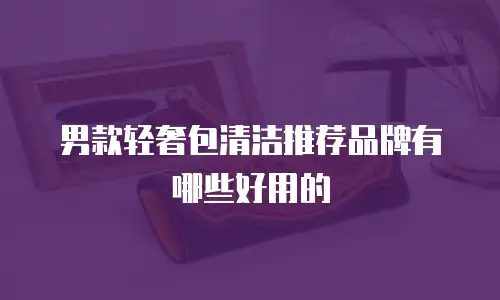 男款轻奢包清洁推荐品牌有哪些好用的