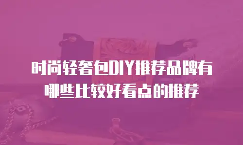 时尚轻奢包DIY推荐品牌有哪些比较好看点的推荐