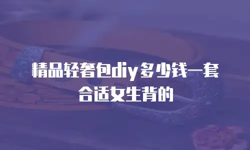 精品轻奢包diy多少钱一套合适女生背的
