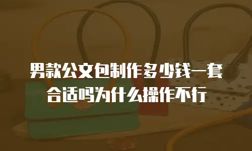 男款公文包制作多少钱一套合适吗为什么操作不行