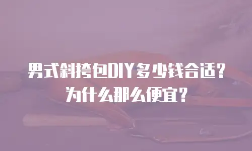 男式斜挎包DIY多少钱合适？为什么那么便宜？