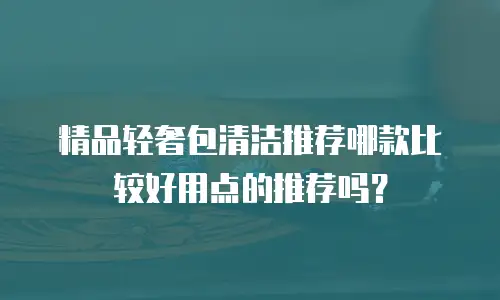精品轻奢包清洁推荐哪款比较好用点的推荐吗？