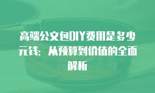 高端公文包DIY费用是多少元钱：从预算到价值的全面解析