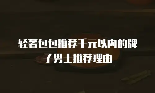 轻奢包包推荐千元以内的牌子男士推荐理由