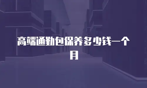 高端通勤包保养多少钱一个月
