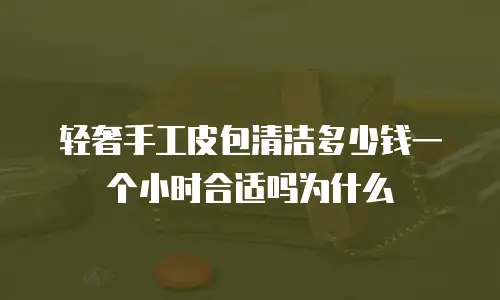 轻奢手工皮包清洁多少钱一个小时合适吗为什么