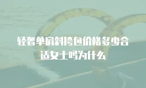轻奢单肩斜挎包价格多少合适女士吗为什么