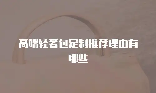 高端轻奢包定制推荐理由有哪些