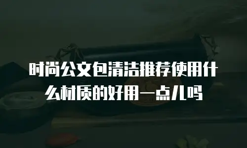时尚公文包清洁推荐使用什么材质的好用一点儿吗