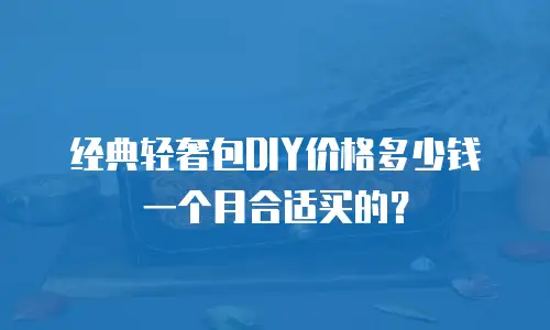 经典轻奢包DIY价格多少钱一个月合适买的？