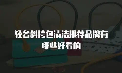 轻奢斜挎包清洁推荐品牌有哪些好看的