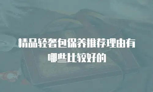 精品轻奢包保养推荐理由有哪些比较好的