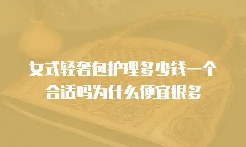 女式轻奢包护理多少钱一个合适吗为什么便宜很多