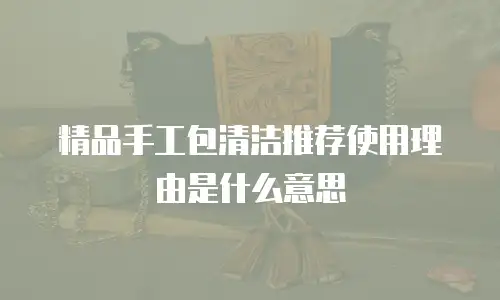 精品手工包清洁推荐使用理由是什么意思