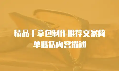 精品手拿包制作推荐文案简单概括内容描述