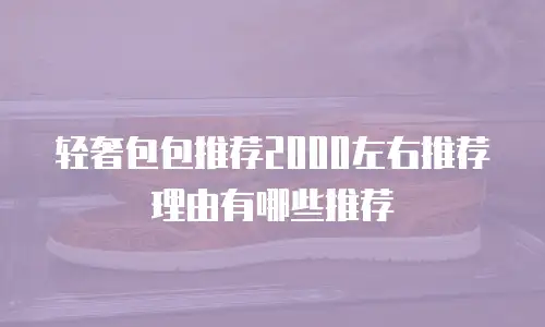 轻奢包包推荐2000左右推荐理由有哪些推荐
