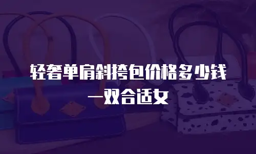 轻奢单肩斜挎包价格多少钱一双合适女