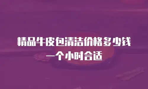精品牛皮包清洁价格多少钱一个小时合适