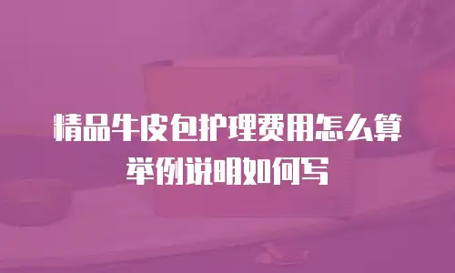 精品牛皮包护理费用怎么算举例说明如何写