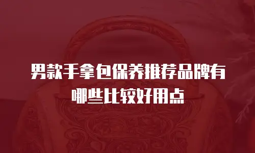 男款手拿包保养推荐品牌有哪些比较好用点