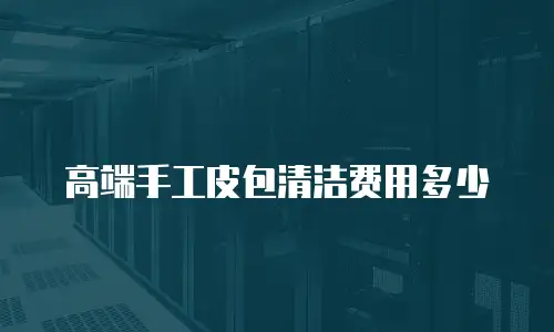 高端手工皮包清洁费用多少
