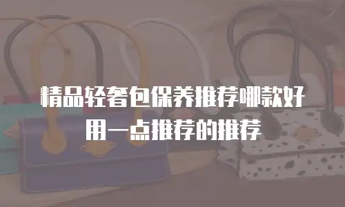 精品轻奢包保养推荐哪款好用一点推荐的推荐
