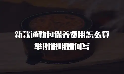 新款通勤包保养费用怎么算举例说明如何写