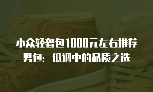 小众轻奢包1000元左右推荐男包：低调中的品质之选