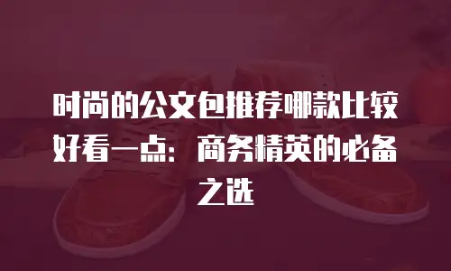 时尚的公文包推荐哪款比较好看一点：商务精英的必备之选