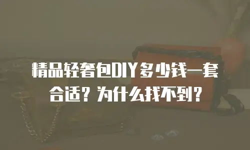 精品轻奢包DIY多少钱一套合适？为什么找不到？