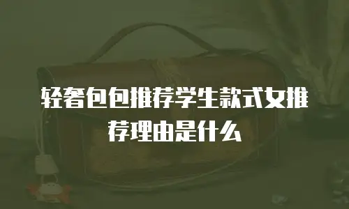 轻奢包包推荐学生款式女推荐理由是什么