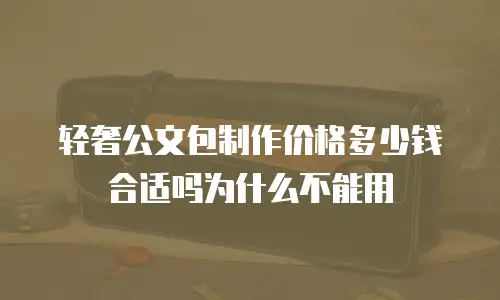 轻奢公文包制作价格多少钱合适吗为什么不能用