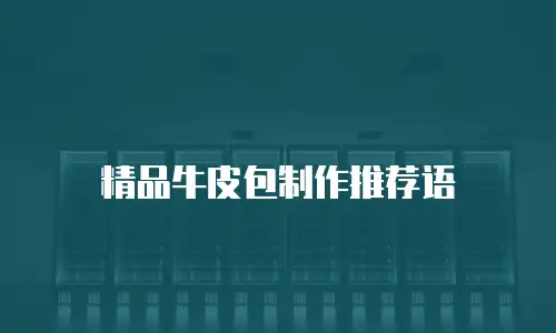 精品牛皮包制作推荐语