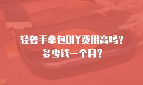 轻奢手拿包DIY费用高吗？多少钱一个月？
