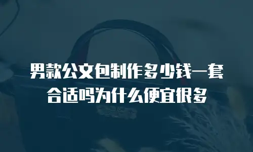男款公文包制作多少钱一套合适吗为什么便宜很多
