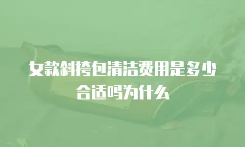 女款斜挎包清洁费用是多少合适吗为什么