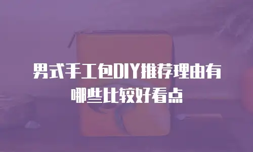 男式手工包DIY推荐理由有哪些比较好看点