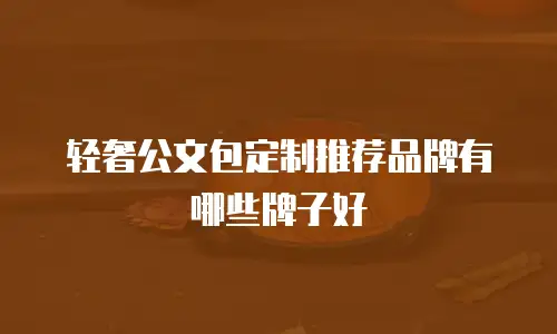 轻奢公文包定制推荐品牌有哪些牌子好