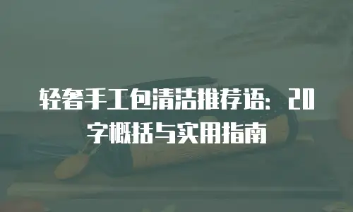 轻奢手工包清洁推荐语：20字概括与实用指南