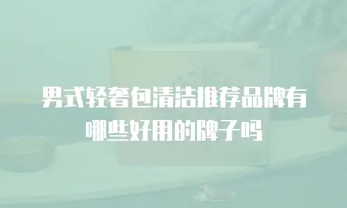 男式轻奢包清洁推荐品牌有哪些好用的牌子吗