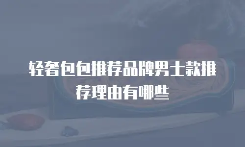 轻奢包包推荐品牌男士款推荐理由有哪些