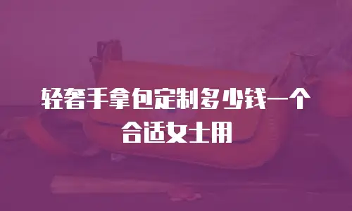 轻奢手拿包定制多少钱一个合适女士用