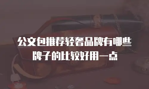 公文包推荐轻奢品牌有哪些牌子的比较好用一点
