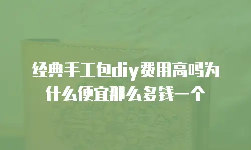 经典手工包diy费用高吗为什么便宜那么多钱一个