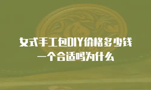 女式手工包DIY价格多少钱一个合适吗为什么