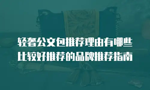 轻奢公文包推荐理由有哪些比较好推荐的品牌推荐指南